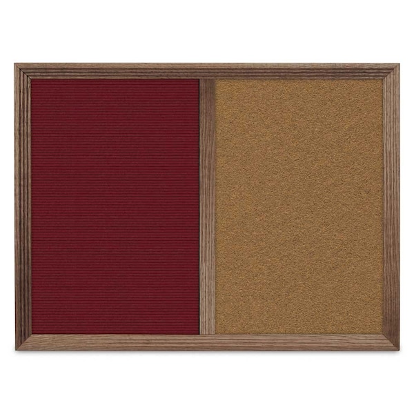 Enclosed Corkboard, 1 Door, 72"x36", 4" Fra